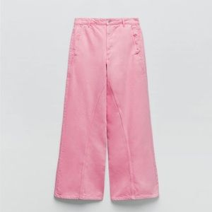 NWT Super Wide Leg Jeans Pastel Pink